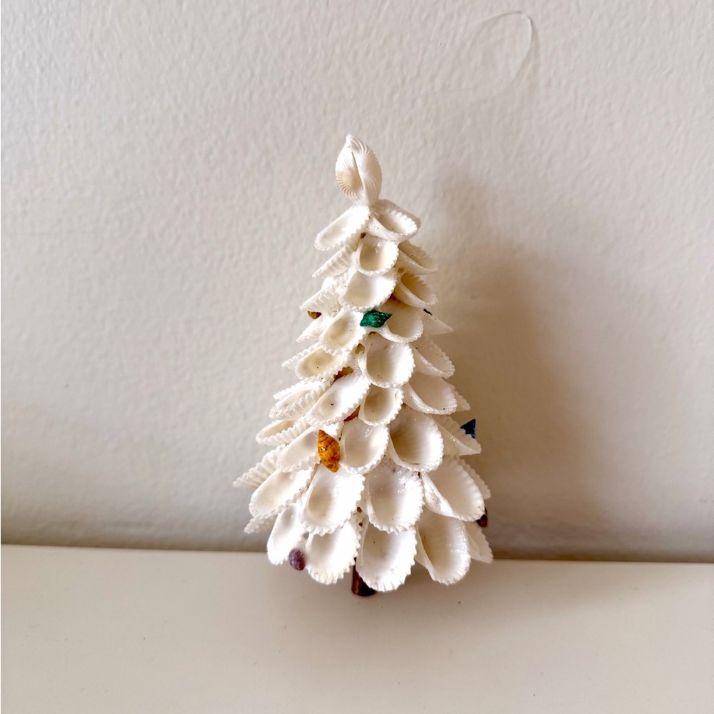 Christmas Tree Sea Shell Ornament